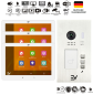 Preview: Unterputz Video Türsprechanlage 3-Familienhaus Set mit drei 10 Zoll Weiß Monitoren und Edelstahl Außenstation, 2 Draht BUS Videosprechanlage