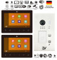 Preview: Tuya Video Türsprechanlage Set EV622F-S2 für 2 Familienhaus mit zwei schwarzen 7 Zoll Monitoren und Edelstahl Außenstation