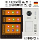 Preview: Aufputz Video Türsprechanlage Set für 3 Familienhaus mit Edelstahl Außenstation, drei schwarzen 7 Zoll EV-7G Monitoren und 2 Draht BUS Videosprechanlage