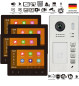 Preview: Aufputz Video Türsprechanlage Komplettset 4-Familienhaus mit EV622-S4 Edelstahl Außenstation und vier schwarzen 7 Zoll EV-7G-BS WLAN Monitoren, 2 Draht BUS Videosprechanlage
