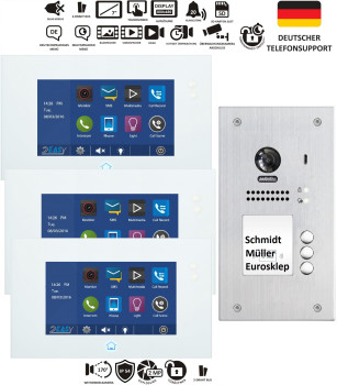 Preview: 3 Familien 2 Draht Bus Videotürsprechanlage ZD49 7