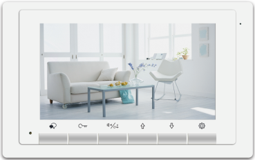 Preview: Frontansicht DT17 Sprechanlagen Monitor mit deutscher Menüführung für 16 Familienhaus