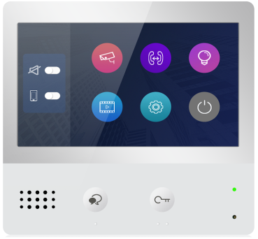 Preview: Frontansicht ZD471 Sprechanlagen Monitor mit deutscher Menüführung