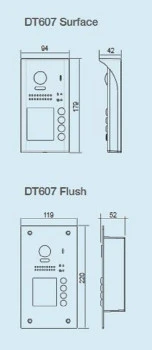 4-Familienhaus Video Türsprechanlage Aufputz DT607