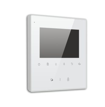 Preview: Seitenansicht ZD437 Sprechanlagen Monitor mit deutscher Menüführung