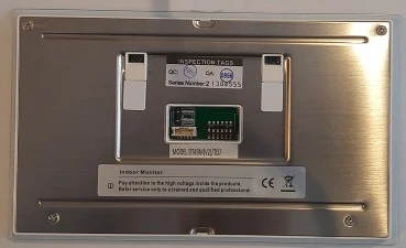 Hinteransicht DT49 Sprechanlagen Monitor mit deutscher Menüführung