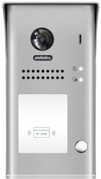 Wetterfeste Außenstation mit 170° Kamera und RFID Türöffner für Videotürsprechanlage Aufputz
