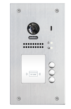 Preview: 3 Familienhaus Videoklingel Frontansicht ZD607 Unterputz Türsprechanlage ZD437