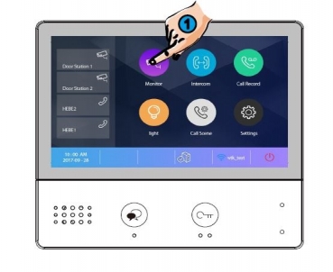 Touchscreen Sprechanlagen Wifi Monitor DX471 Bedienung