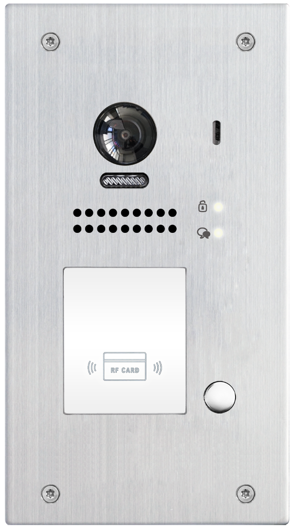 DT471 Einfamilien Video Türsprechanlage 2 Draht BUS 7" Touchscreen mit DT607F/ID Außenstelle Unterputz 170° Fischaugenkamera RFID Zutrittskontrolle