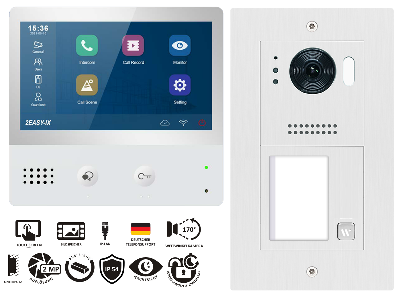 Balter EVO HD Türsprechanlage Für 1 Familie Mit 1 X 7 Zoll Monitor