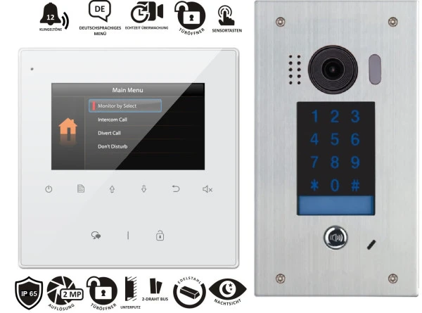 Video Türsprechanlage 4,3" mit Keypad Video Türsprechanlage 4,3" mit Keypad