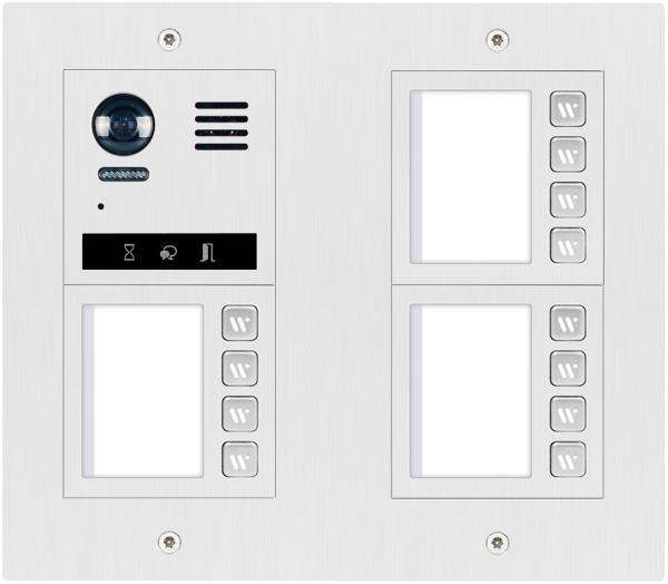 12 Familienhaus Video Türsprechanlage ZD17+DT821 KEYPAD RFID 2MP Fischaugen Weitwinkel Farbkamera