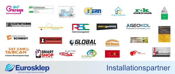 Zertifizierter Eurosklep Installationspartner für professionelle Montage von 3-Familienhaus Video Türsprechanlagen und Mehrfamilienhaus Videosprechanlagen