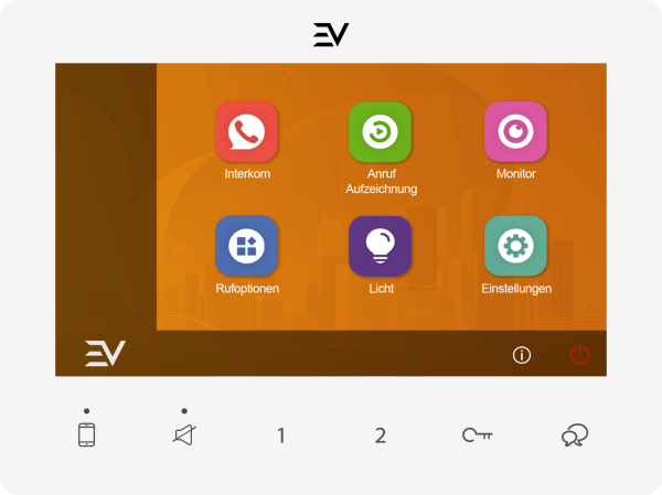 7-Zoll-Touchscreen Innenmonitor in Weiß mit WLAN-App-Anbindung und Gegensprechfunktion 7-Zoll-Touchscreen Innenmonitor in Weiß mit WLAN-App-Anbindung und Gegensprechfunktion