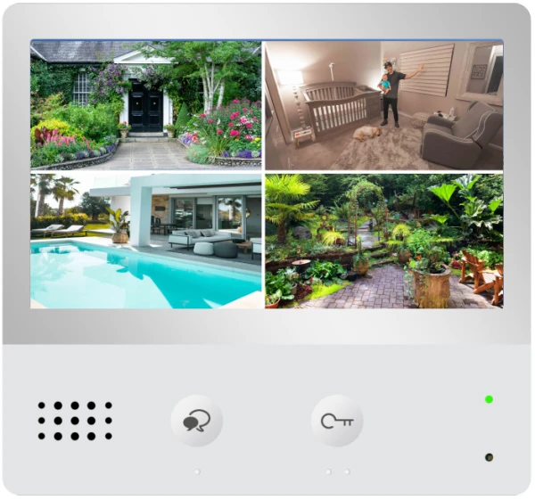 2 Familienhaus Ip Lan Video Türsprechanlage IX471 170° Fischaugenkamera Videoklingel HD RFID Zutrittskontrolle&Keypad