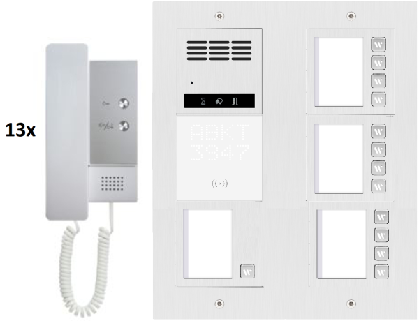 Klassische Gegensprechanlage 1-16 Familienhaus 2 Draht Bus Türöffner Klingelanlage Sprechanlage RFID